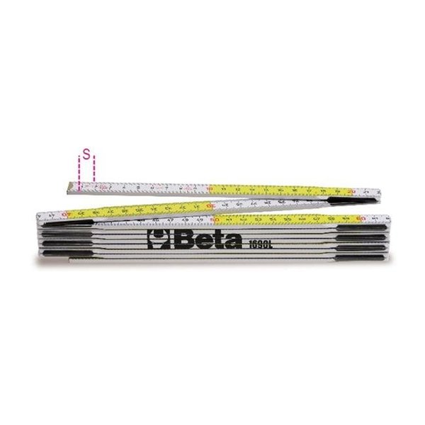 Beta Tools Usa Beta Tools USA 016900200 1690 L-2-Folding Ruler Birch 2MT 16900200